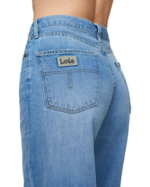 Lois Blue Skater Loose Wide Leg Jeans