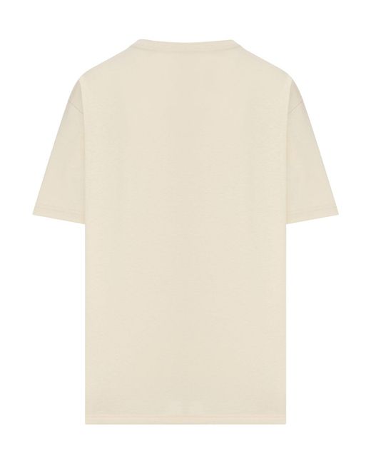 Valentino Garavani Natural Embroidered Cotton T-Shirt
