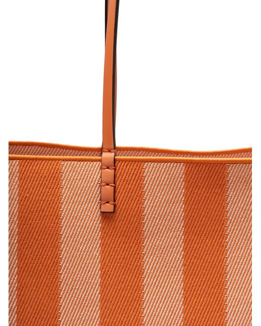 Fendi Orange Reversible Roll Large Shopper