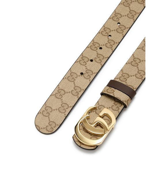 Gucci Natural Reversible Cut Gg Marmont Belt for men