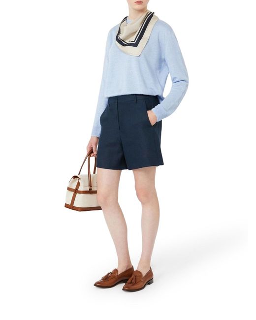 Max Mara Blue Crew Neck Sweater