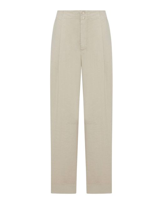 Transit White High-Waisted Cotton Trousers