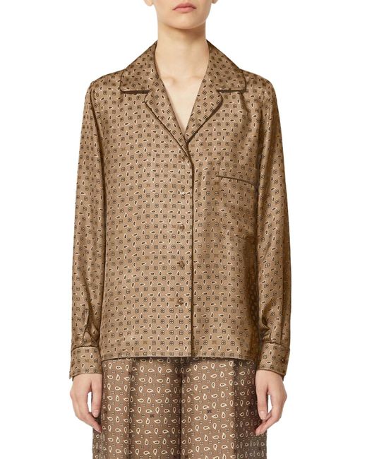 Max Mara Brown Disco Shirt