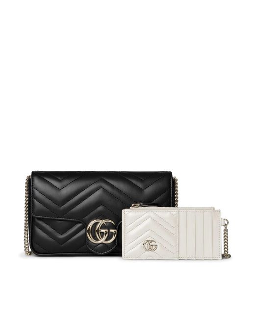 Gucci Black Gg Marmont Small Shoulder Bag