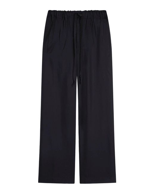 Phoebe Philo Blue Silk Drawstring Trousers