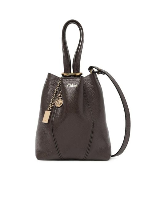 Chloé Brown Chloé Spin Small Tote Bag