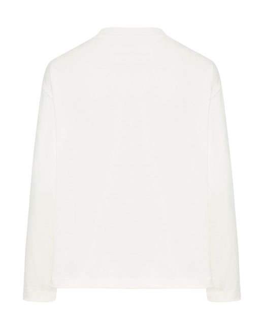 T-shirt maniche lunghe di Jil Sander in White