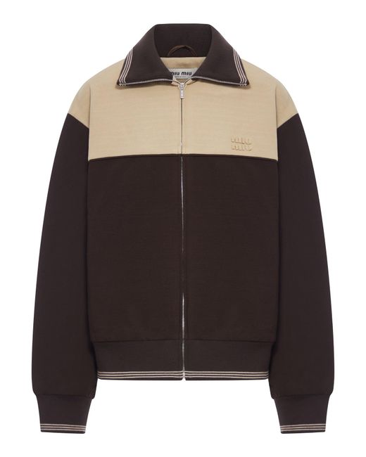 Miu Miu Black Zip-Up Sweatshirt