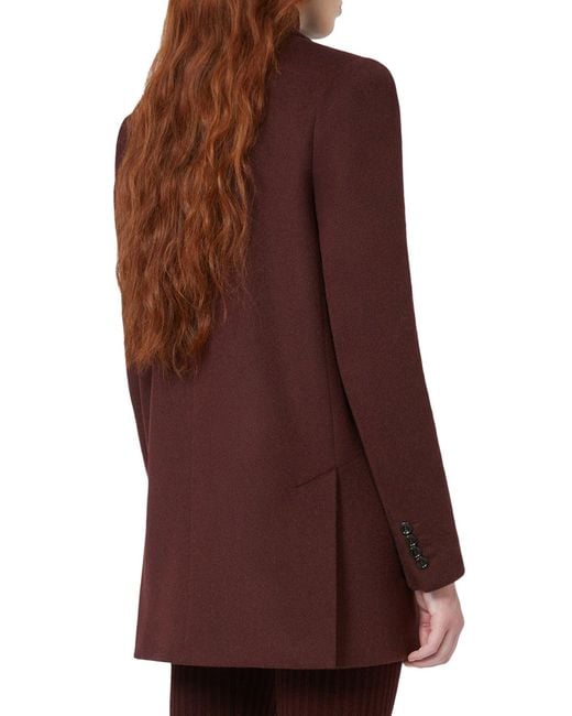 Max Mara Red Single-breasted Camel Blazer