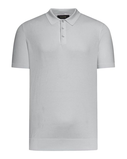 Nome Gray Short-sleeved Polo Shirt for men