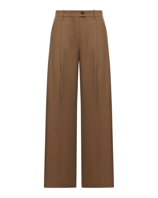 Nine:inthe:morning Brown Alice Wool Trousers