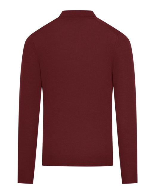 Nome G Red Tasmanian Wool Polo for men