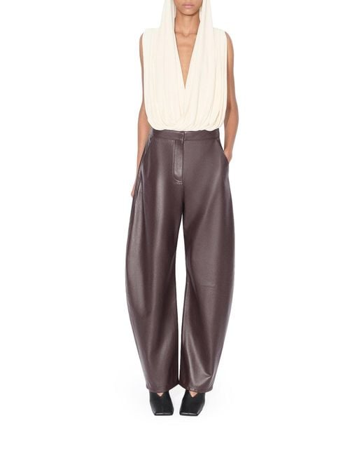 Alaïa White Jersey Bodysuit With Hood