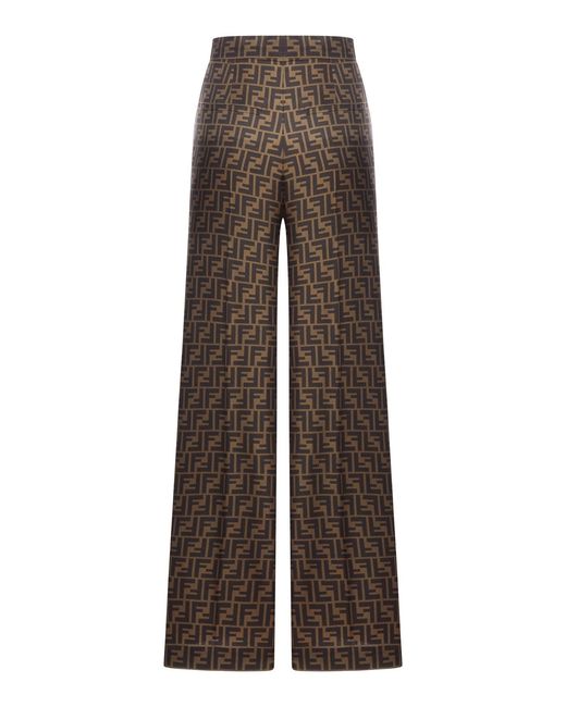 Fendi Brown Ff Twill Trousers