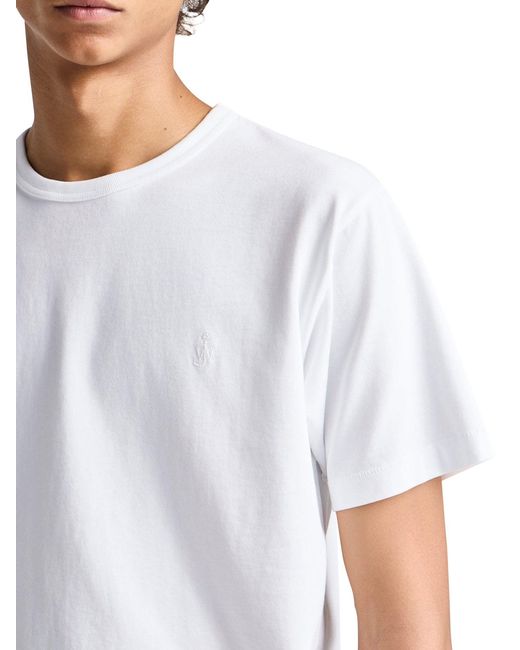 J.W. Anderson White J.W.Anderson T-Shirt With Embroidered Anchor for men