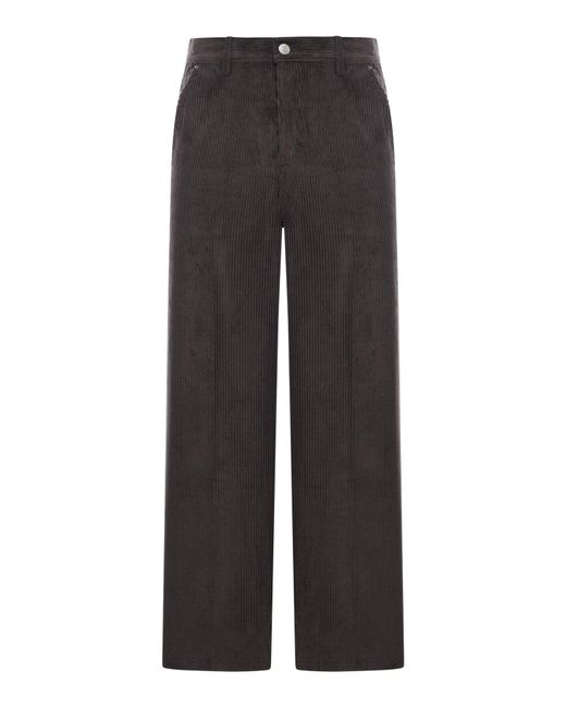 Pantaloni in velluto a coste di AMI in Gray da Uomo