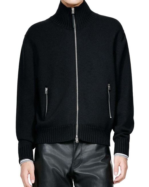 Tom Ford Black Zip-Up Cardigan for men