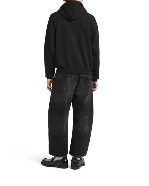 Balenciaga Blue The Door Oversized Zip Sweatshirt for men