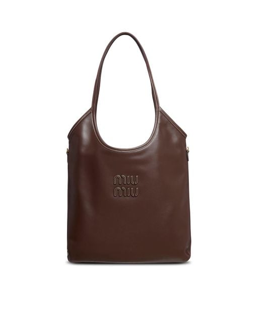 Miu Miu Brown Ivy Leather Bag