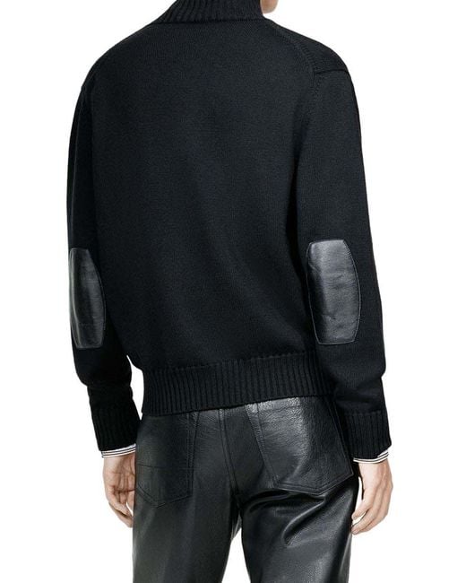 Tom Ford Black Zip-Up Cardigan for men