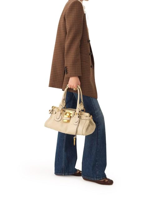 Borsa paddington in pelle granata di Chloé in Natural