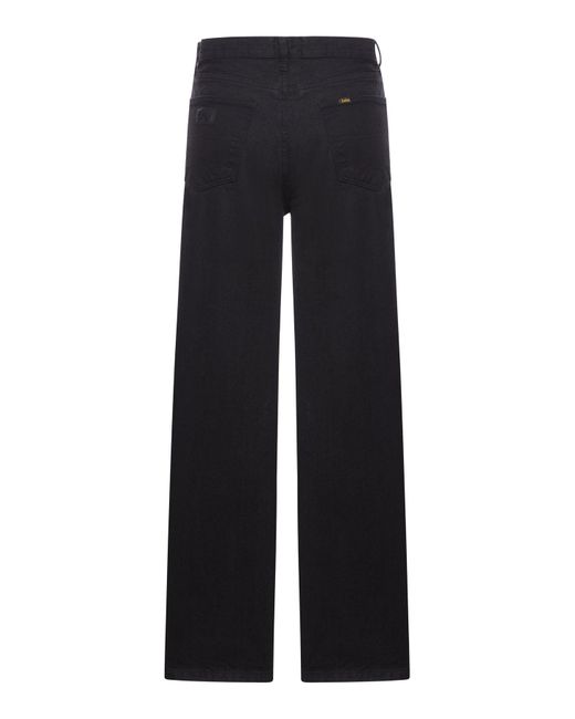 Lois Black Skater Loose Wide Leg Jeans