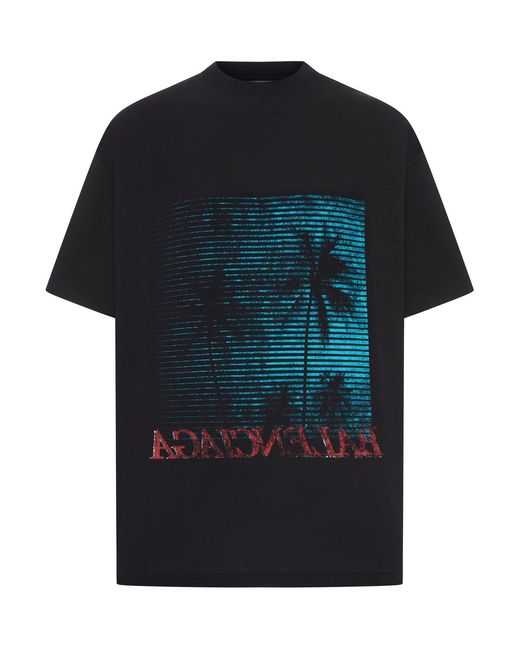 Balenciaga Black Oversized T-shirt In Dry Jersey for men