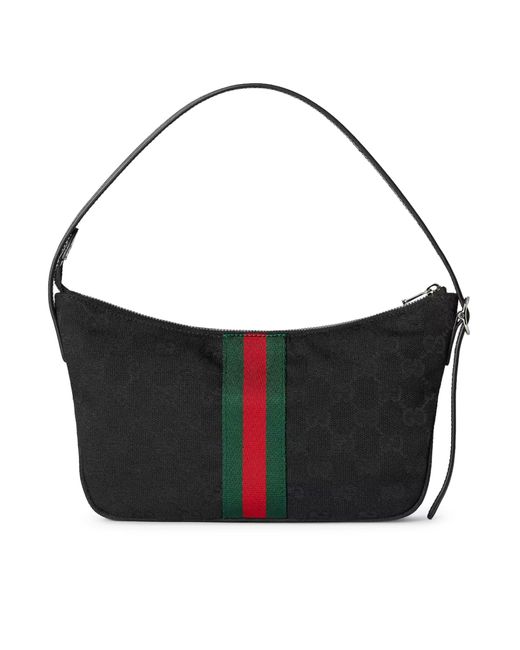 Gucci Black Lunetta Gg Fabric Crossbody Bag for men