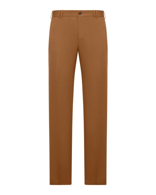 PT Torino Brown Tailored Trousers for men