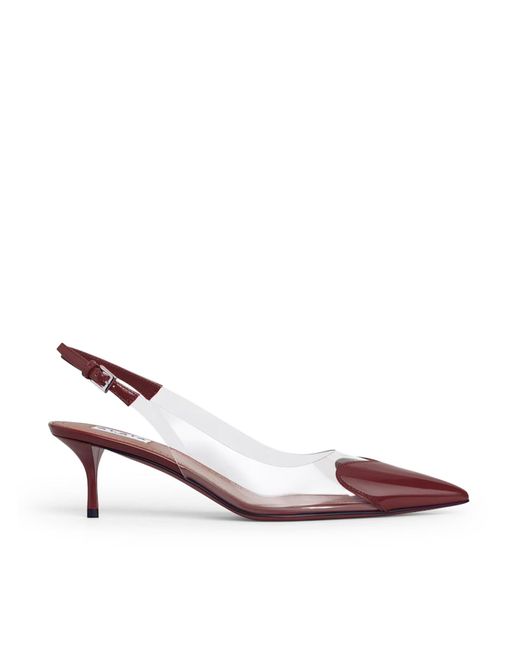 alaia slingbacks 95 optic pink heart lambskin