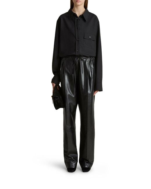Camicia yatty in lana tropicale di Khaite in Black