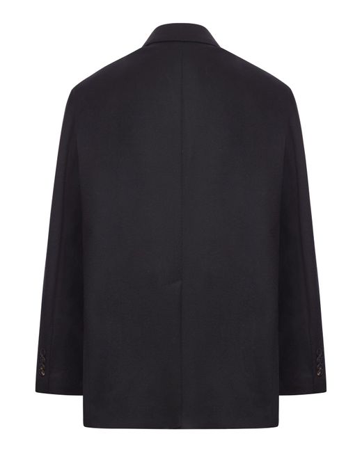 Tagliatore Black Double-Breasted Wool And Silk Blazer