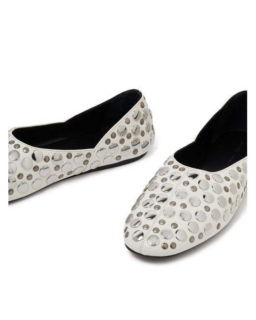 Khaite White Jane Ballerinas