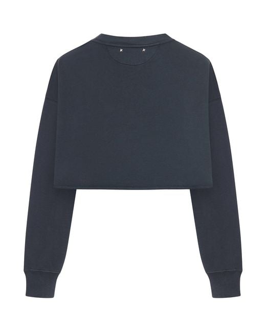 Golden Goose Deluxe Brand Blue Deluxe Brand Crew Neck Sweatshirt