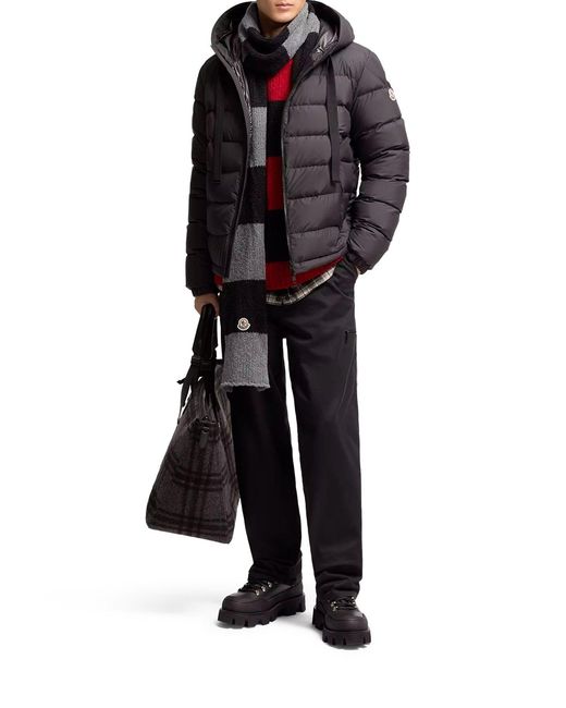 Piumino zeflor con cappuccio di Moncler in Gray da Uomo