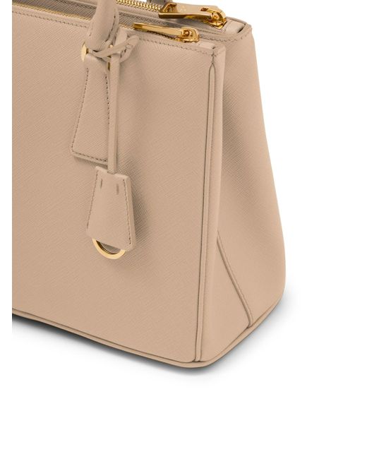 Prada Galleria Medium Saffiano Leather Bag in Natural