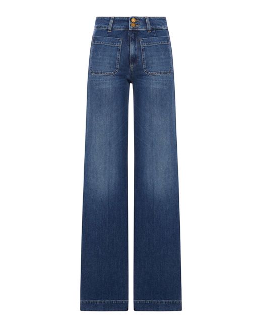 Seafarer Blue Jane Cotton Denim Jeans