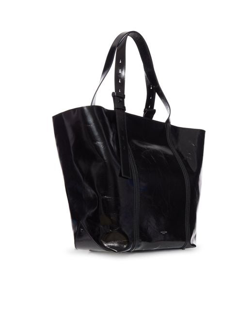 Golden Goose Deluxe Brand Black Shiny Leather Tote Bag