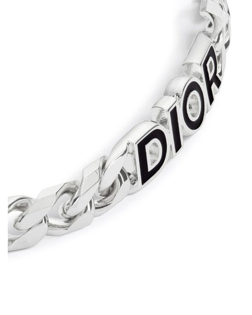 Dior Dior Italic Knit Bracelet in White for Men Lyst