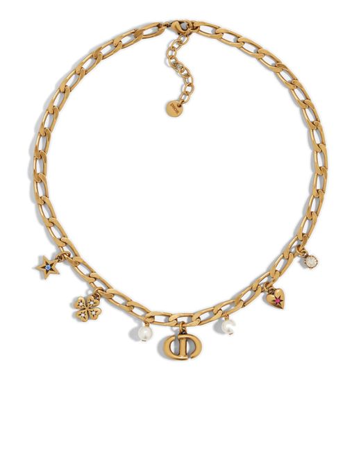 Dior Metallic Dior Lucky Charms Necklace