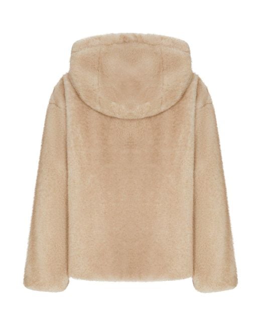 Herno Natural Faux Fur Hooded Jacket