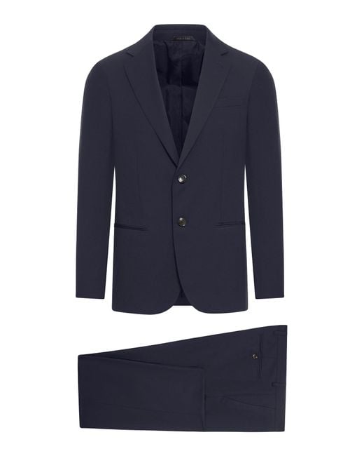 Giorgio Armani Blue Single-Breasted Tailored Suit for men