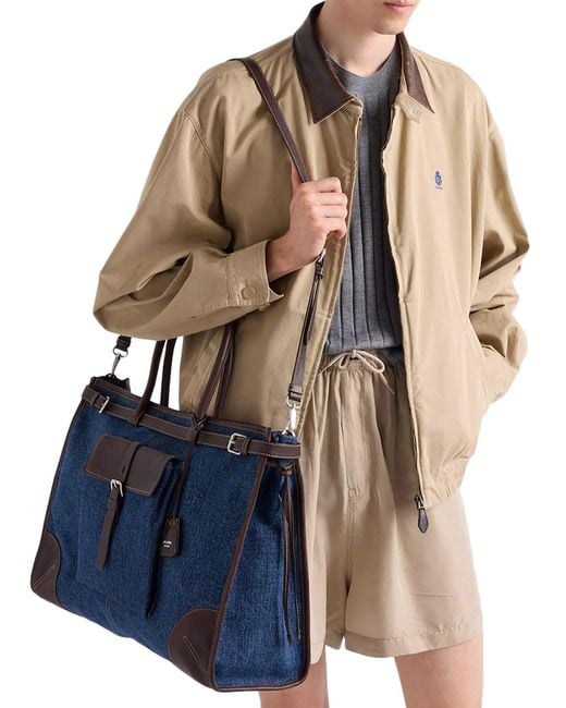 Prada Blue Bonnie Shopping Bag for men