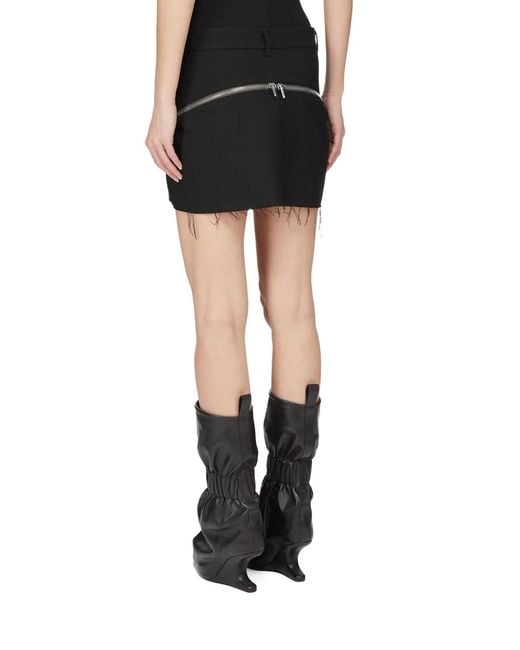 Rick Owens Black Banana Miniskirt