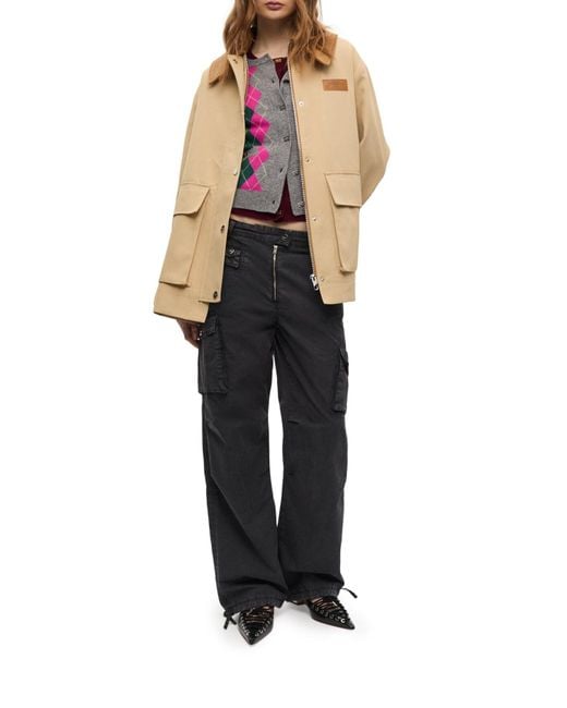 Ganni Natural Midi Twill Jacket