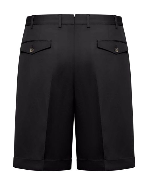 PT Torino Black Tailored Bermuda Shorts for men