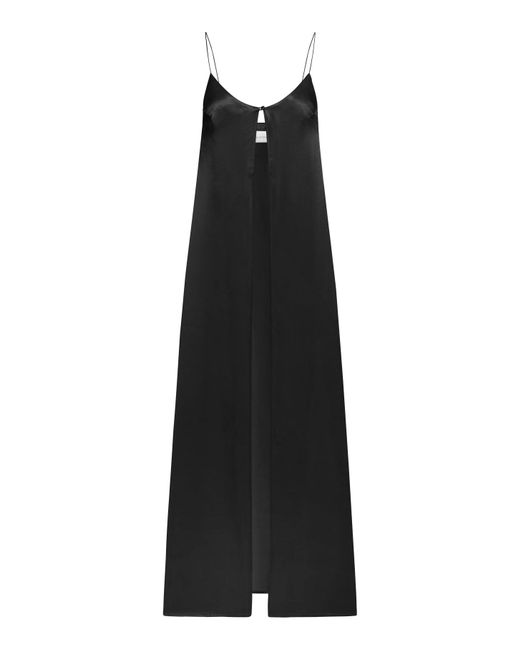 Nina Black Satin Dress