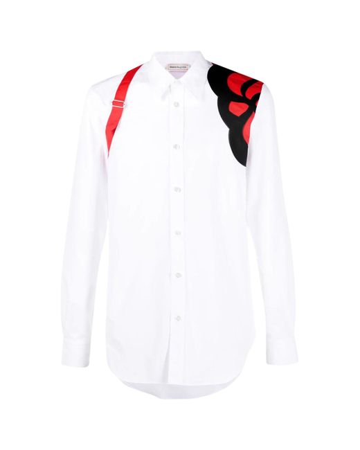 Alexander McQueen Charm Harness Shirt in White for Men | Lyst Canada