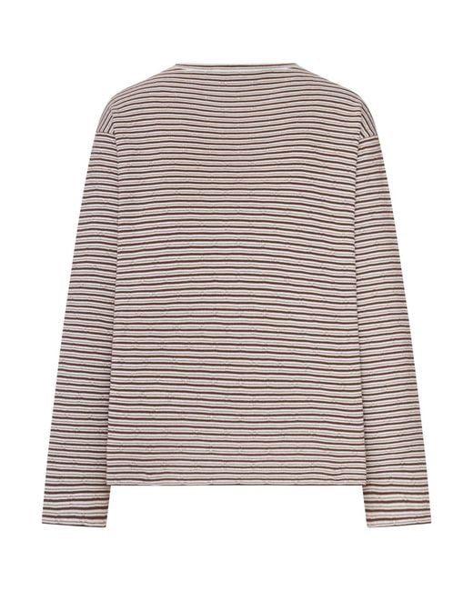 Miu Miu Multicolor Striped Cotton And Cashmere Blend T-Shirt