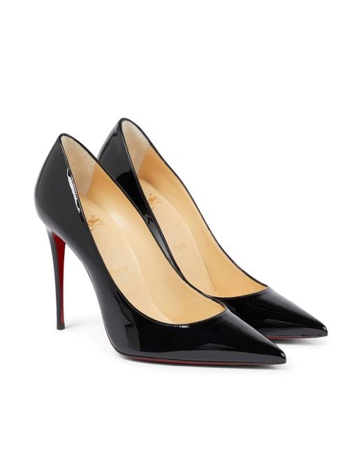 Christian Louboutin Black Kate 100 Patent Leather Pumps